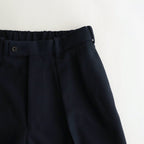 DOUBLE PLEATED TROUSERS #NAVY [A23C-04PT02C]