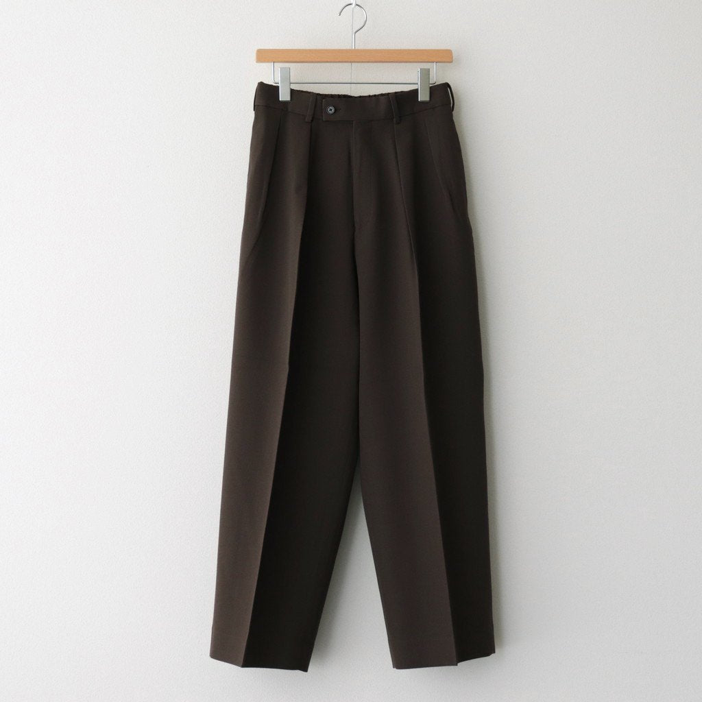 DOUBLE PLEATED TROUSERS #BROWN KHAKI [A23C-04PT02C]