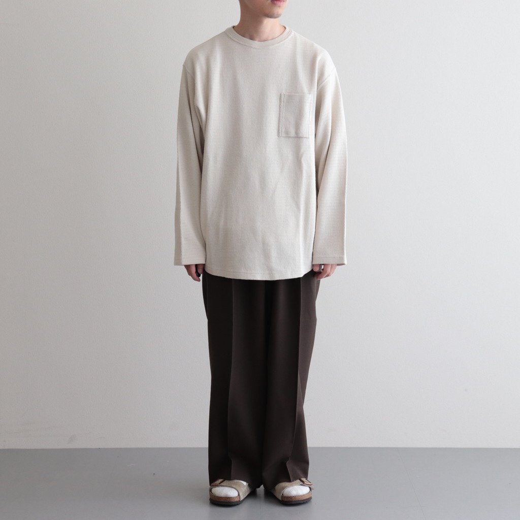 DOUBLE PLEATED TROUSERS #BROWN KHAKI [A23C-04PT02C]