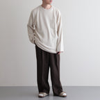 DOUBLE PLEATED TROUSERS #BROWN KHAKI [A23C-04PT02C]
