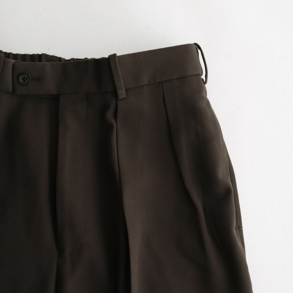 DOUBLE PLEATED TROUSERS #BROWN KHAKI [A23C-04PT02C]