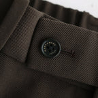 DOUBLE PLEATED TROUSERS #BROWN KHAKI [A23C-04PT02C]