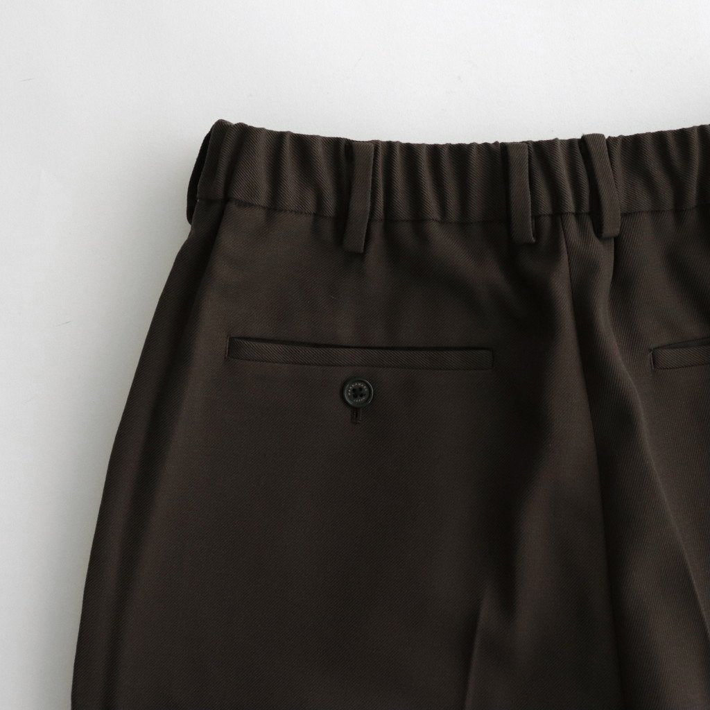 DOUBLE PLEATED TROUSERS #BROWN KHAKI [A23C-04PT02C]
