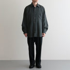 FLAT FRONT TROUSERS #BLACK [A23C-04PT01C]