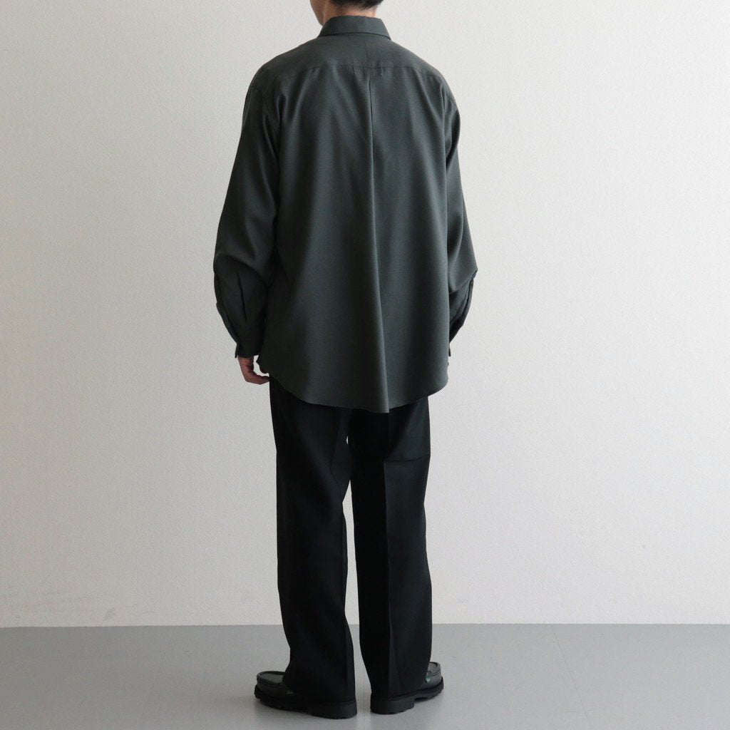 FLAT FRONT TROUSERS #BLACK [A23C-04PT01C]