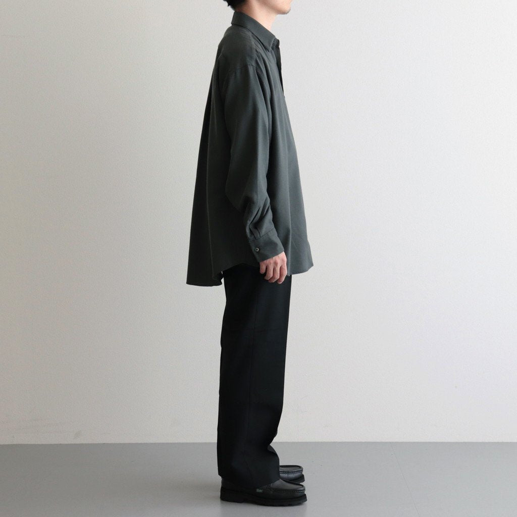 FLAT FRONT TROUSERS #BLACK [A23C-04PT01C] _ MARKAWARE | マーカ