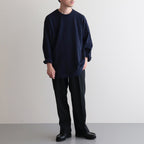 FLAT FRONT TROUSERS #BLACK [A23C-04PT01C]