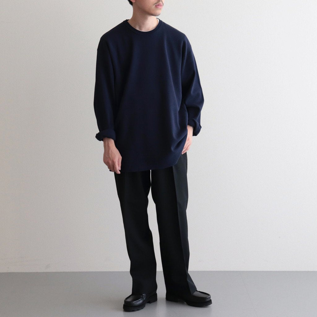 FLAT FRONT TROUSERS #BLACK [A23C-04PT01C]