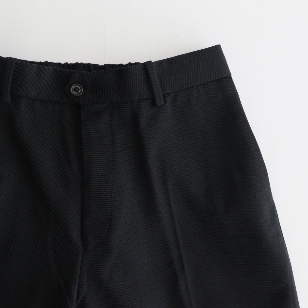 FLAT FRONT TROUSERS #BLACK [A23C-04PT01C]