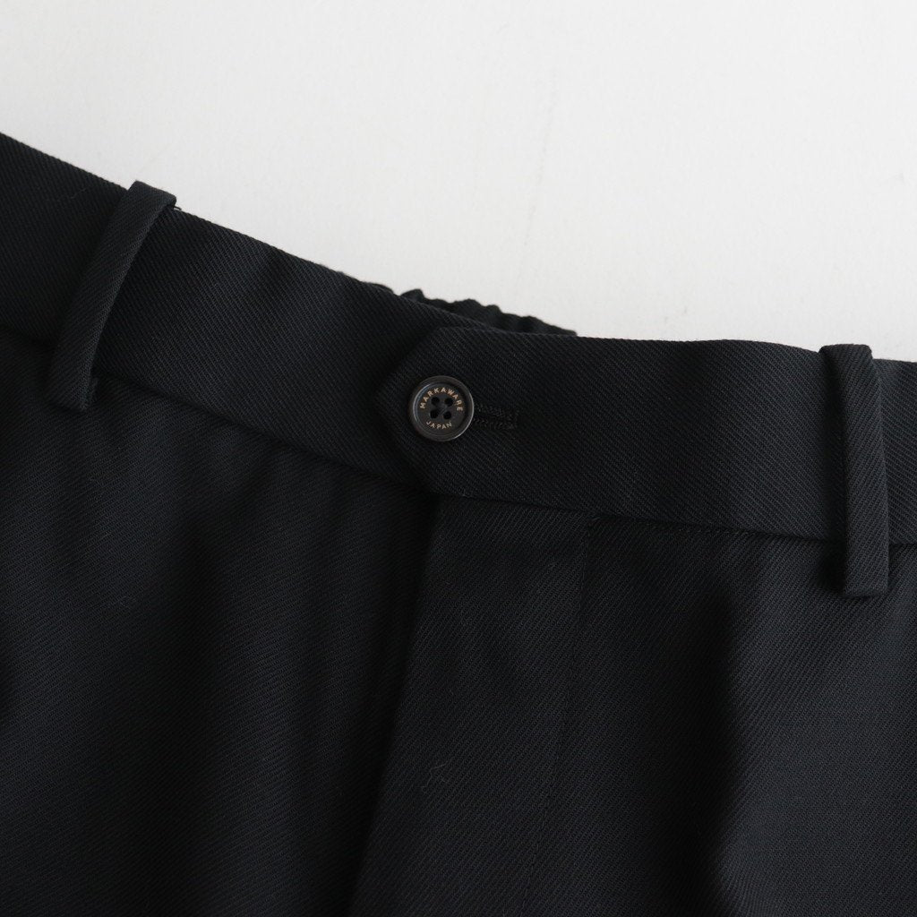 FLAT FRONT TROUSERS #BLACK [A23C-04PT01C] _ MARKAWARE | マーカ