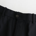 FLAT FRONT TROUSERS #BLACK [A23C-04PT01C]