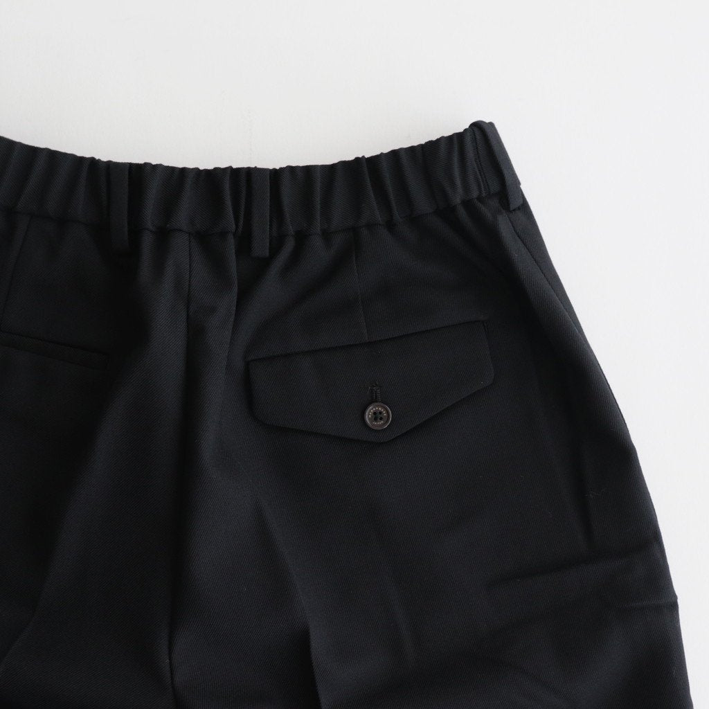 FLAT FRONT TROUSERS #BLACK [A23C-04PT01C]