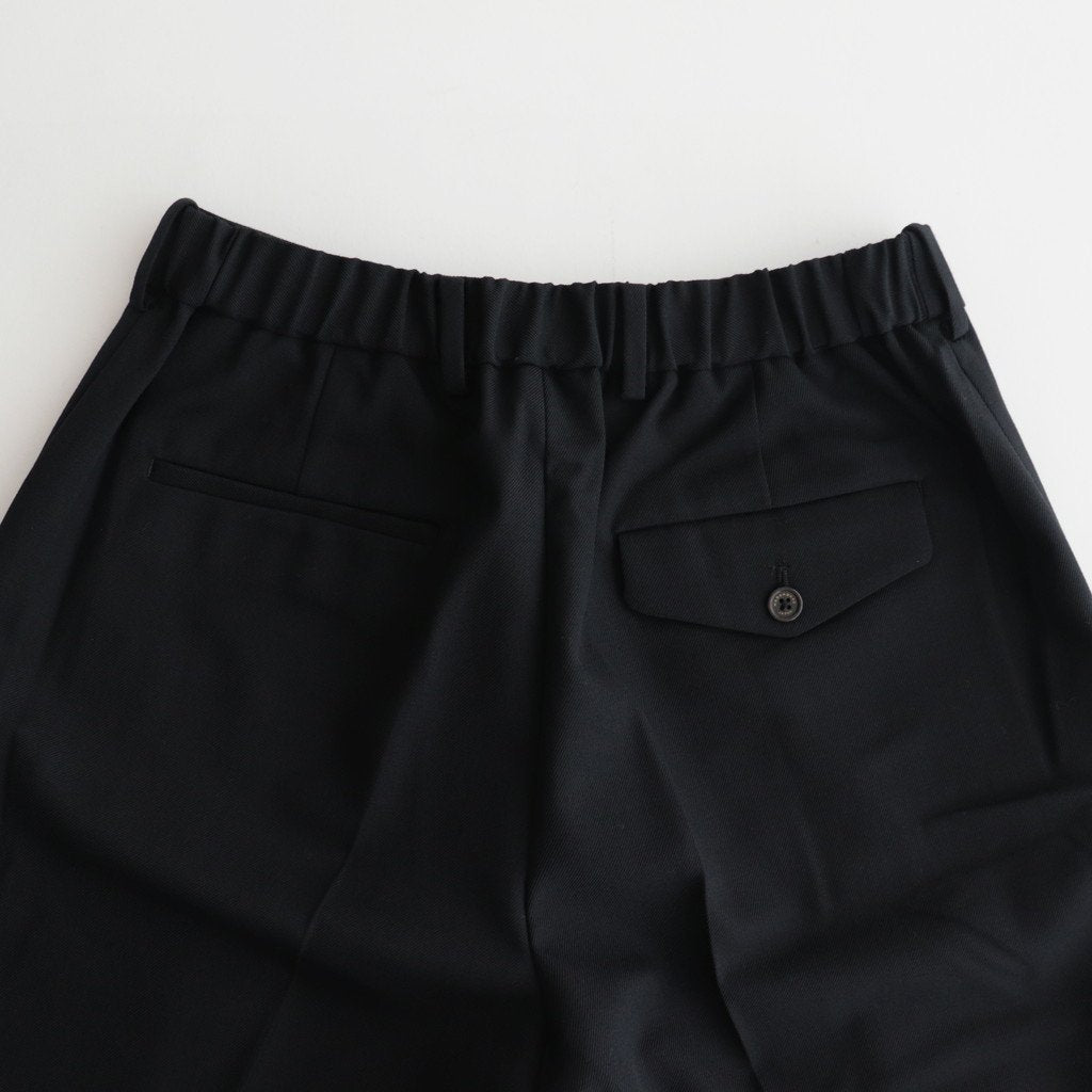 FLAT FRONT TROUSERS #BLACK [A23C-04PT01C]