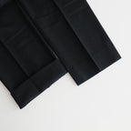 FLAT FRONT TROUSERS #BLACK [A23C-04PT01C]