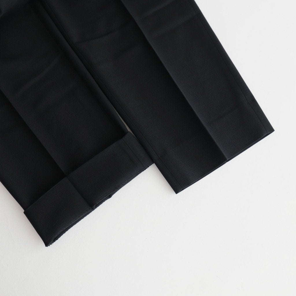 FLAT FRONT TROUSERS #BLACK [A23C-04PT01C]