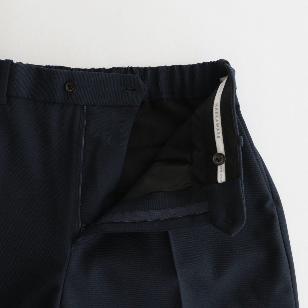 FLAT FRONT TROUSERS #NAVY [A23C-04PT01C] _ MARKAWARE | マーカ