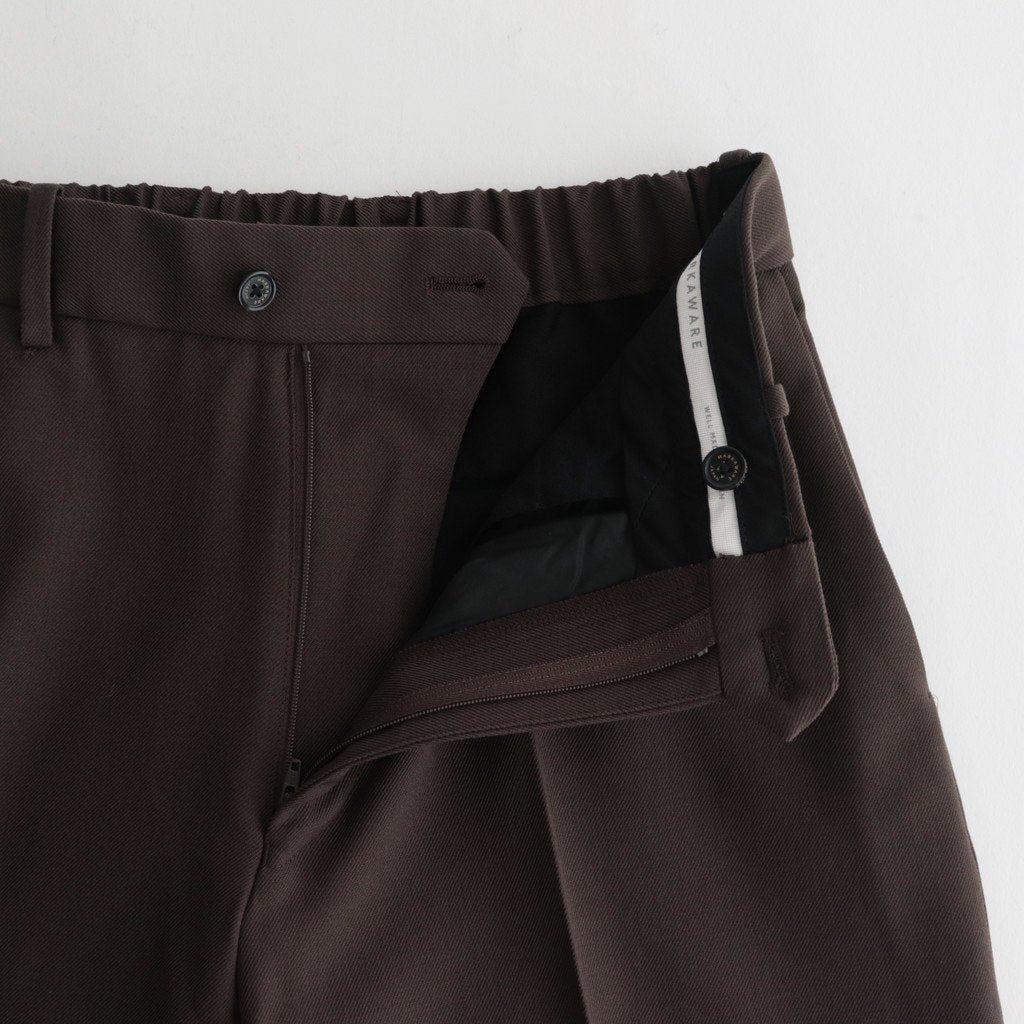 FLAT FRONT TROUSERS #BROWN KHAKI [A23C-04PT01C]