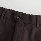 FLAT FRONT TROUSERS #BROWN KHAKI [A23C-04PT01C]