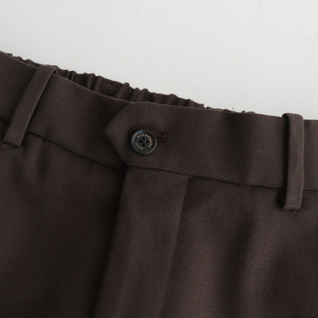 FLAT FRONT TROUSERS #BROWN KHAKI [A23C-04PT01C]