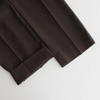 FLAT FRONT TROUSERS #BROWN KHAKI [A23C-04PT01C]