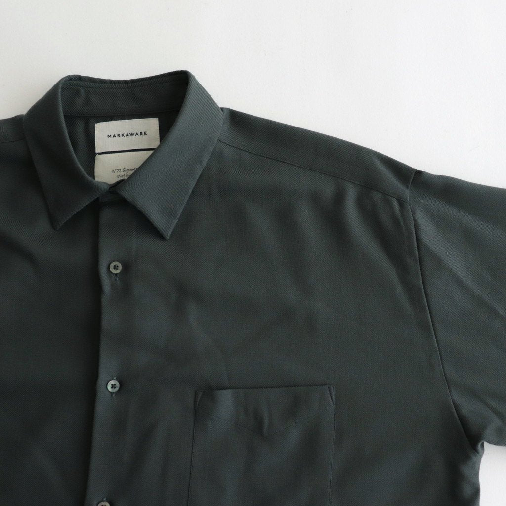 COMFORT FIT SHIRTS #BLUE GRAY [A23C-11SH02C] _ MARKAWARE | マーカ ...