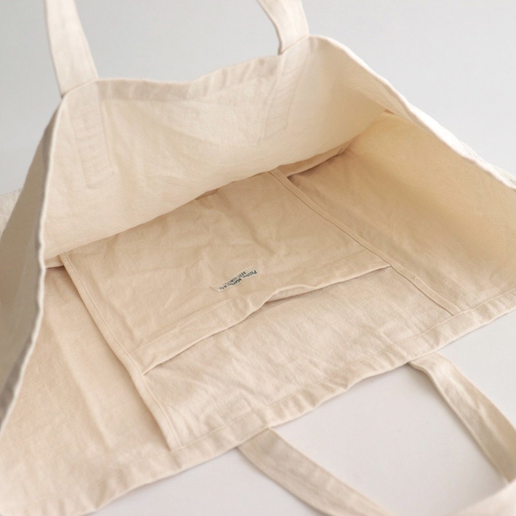 CHINO CLOTH ROUND TOTE BAG #ECRU [PMAP-AC08] _ PHIGVEL MAKERS & Co 