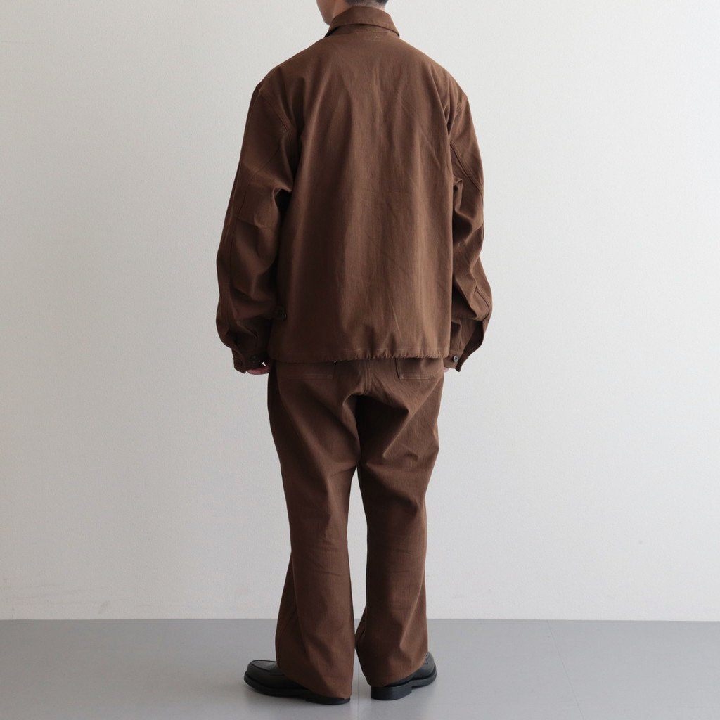 CHINO CLOTH UTILITY TROUSERS #STONE BROWN [PMAQ-PT04]