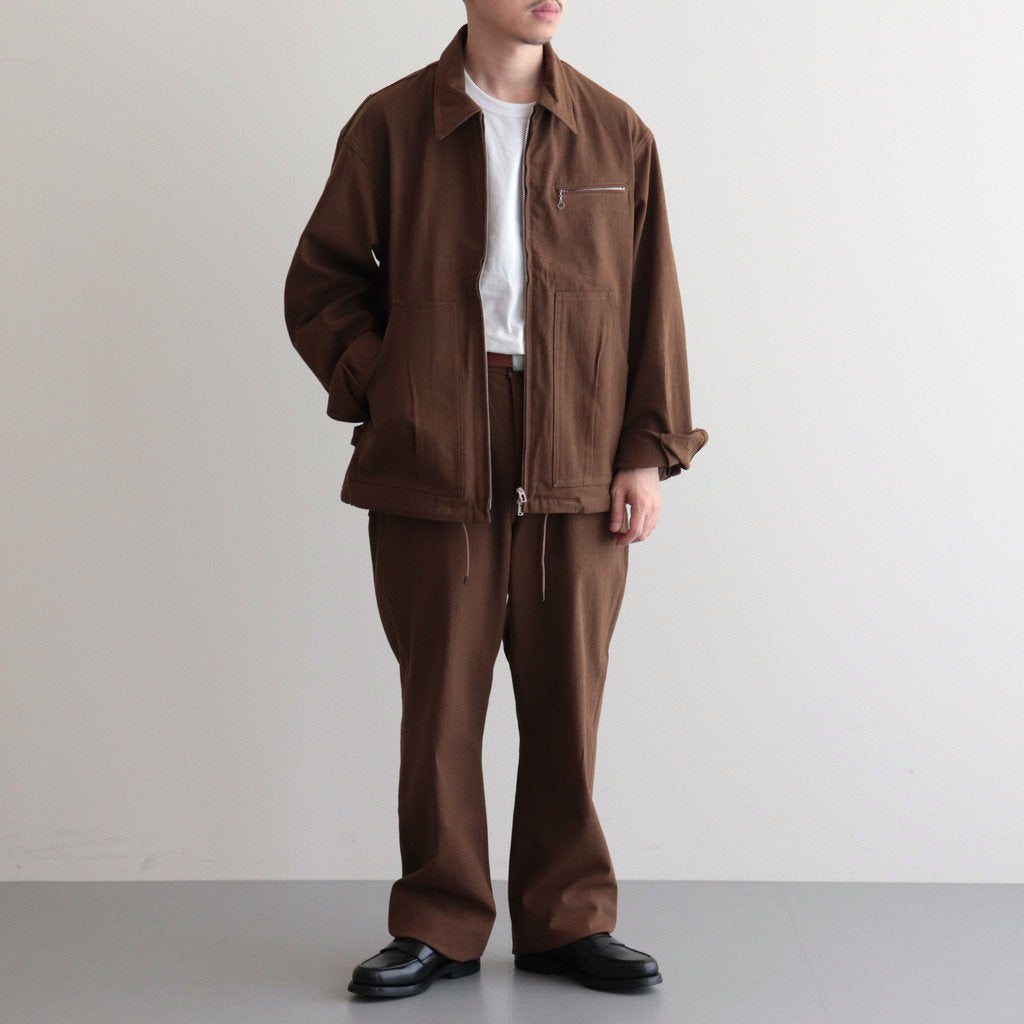 CHINO CLOTH UTILITY TROUSERS #STONE BROWN [PMAQ-PT04]