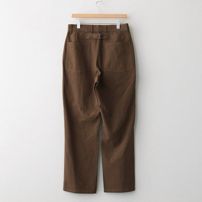 CHINO CLOTH UTILITY TROUSERS #STONE BROWN [PMAQ-PT04]