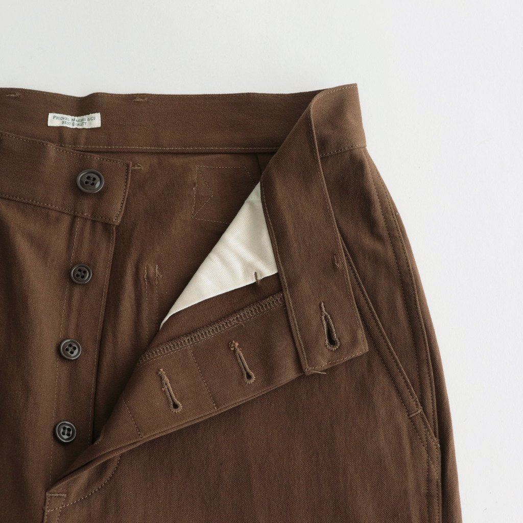 CHINO CLOTH UTILITY TROUSERS #STONE BROWN [PMAQ-PT04]