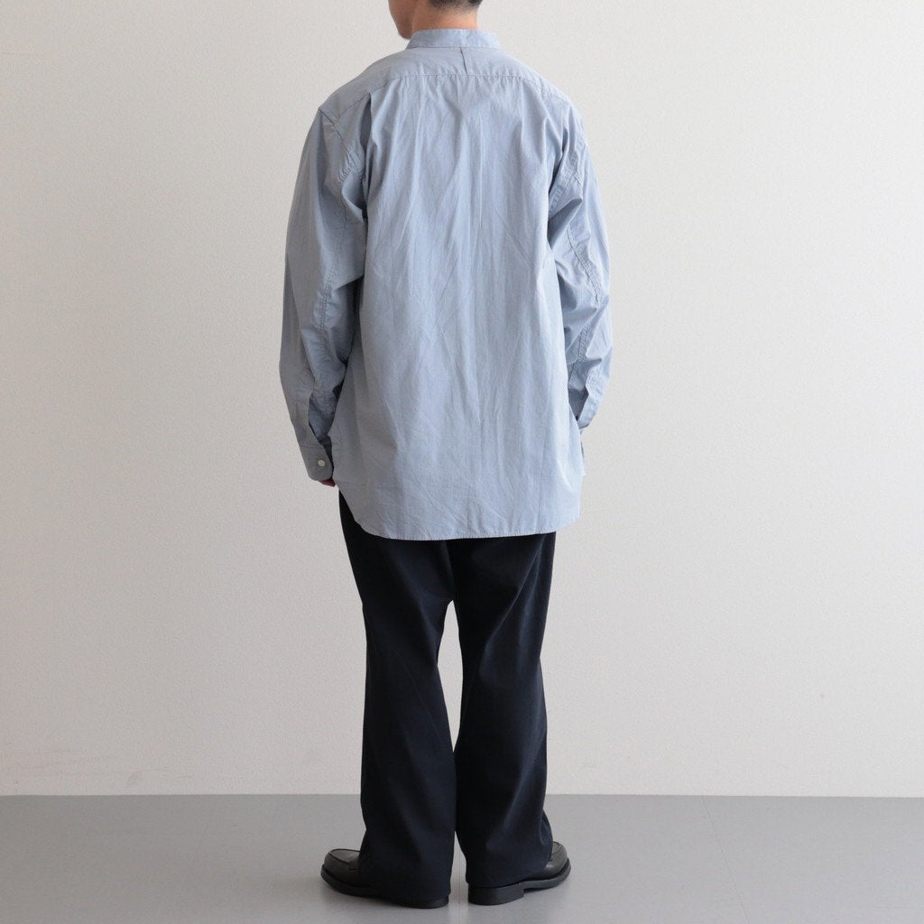 BAND COLLAR DRESS SHIRT #OLD SAX [PMAQ-LS02] _ PHIGVEL MAKERS & Co