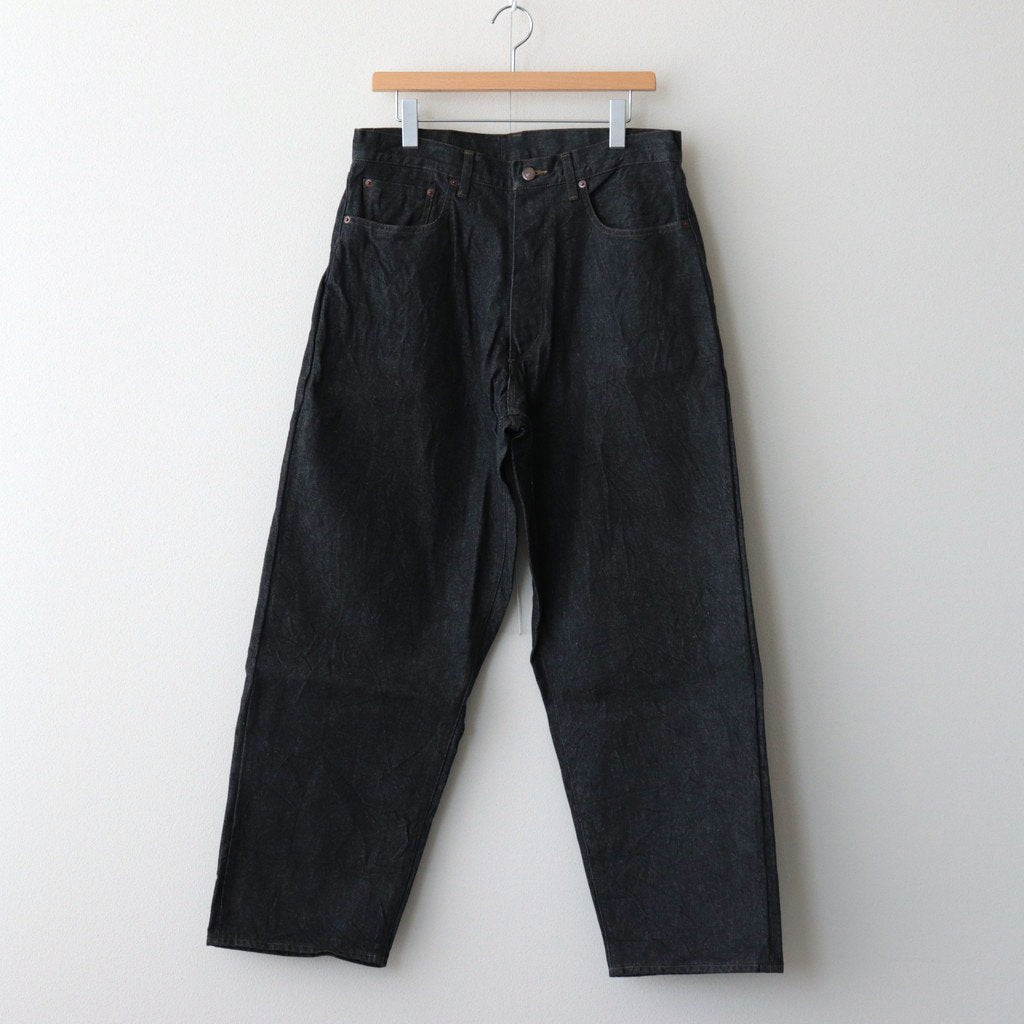 13.5OZ SELVAGE DENIM PANTS WIDE #BLACK [BROOTS23F7]