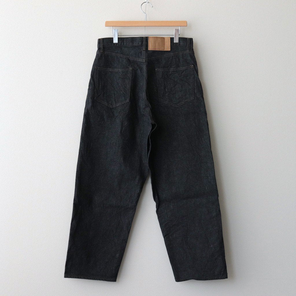 13.5OZ SELVAGE DENIM PANTS WIDE #BLACK [BROOTS23F7]