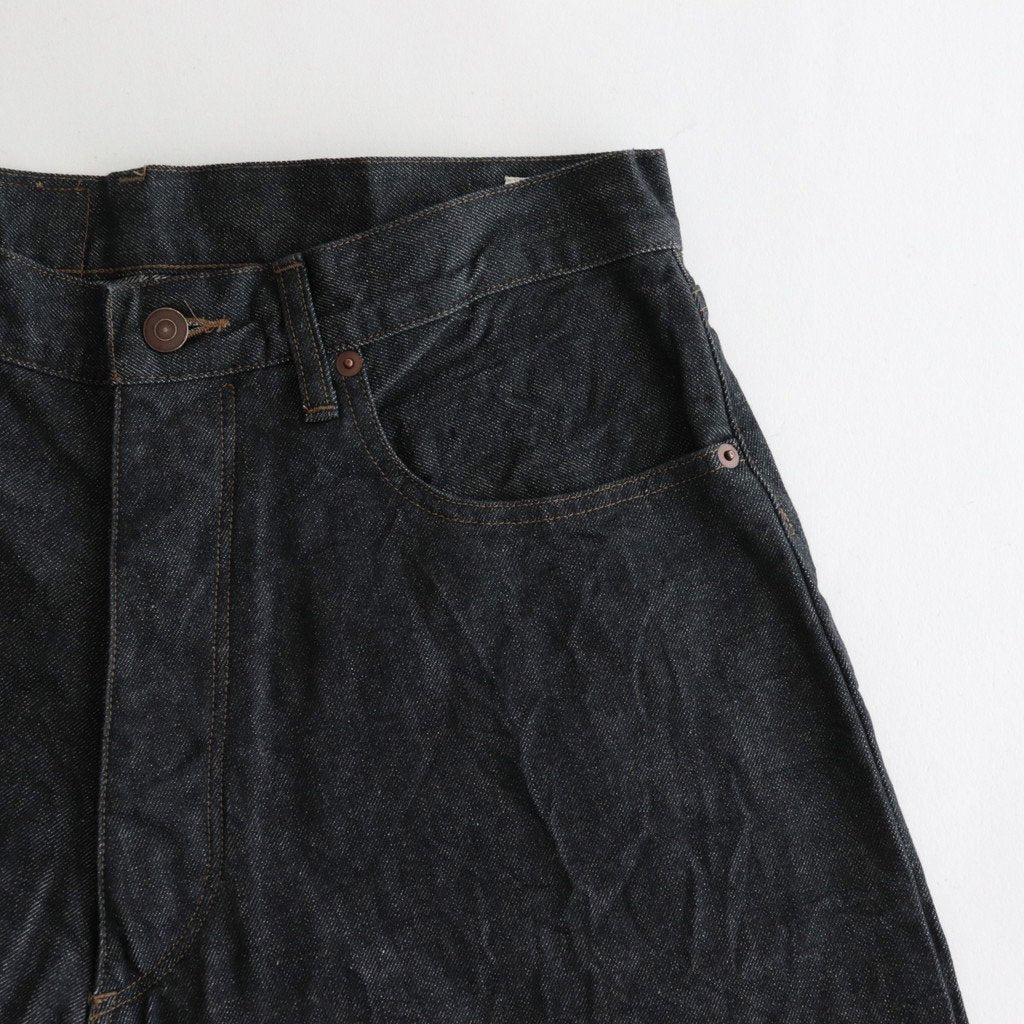 13.5OZ SELVAGE DENIM PANTS WIDE #BLACK [BROOTS23F7]