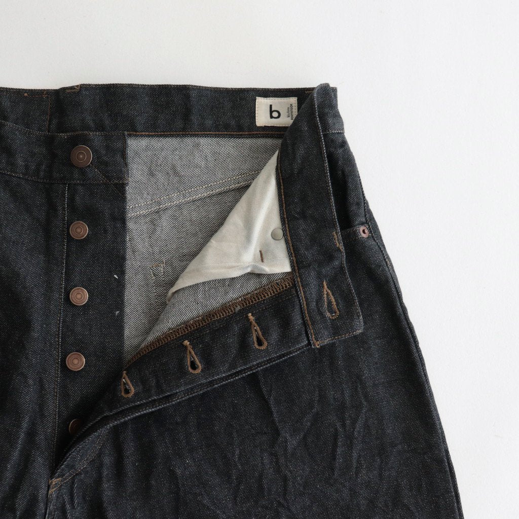 13.5OZ SELVAGE DENIM PANTS WIDE #BLACK [BROOTS23F7]