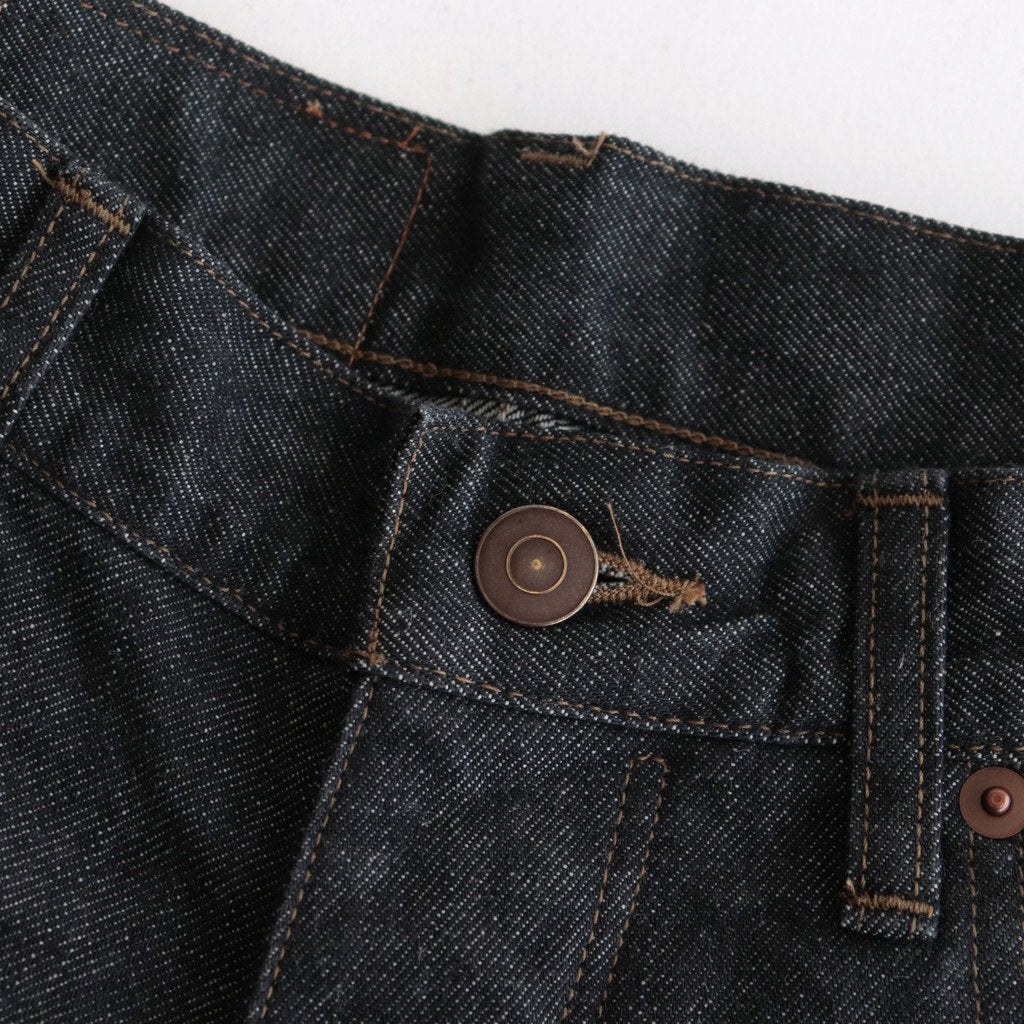 13.5OZ SELVAGE DENIM PANTS WIDE #BLACK [BROOTS23F7]