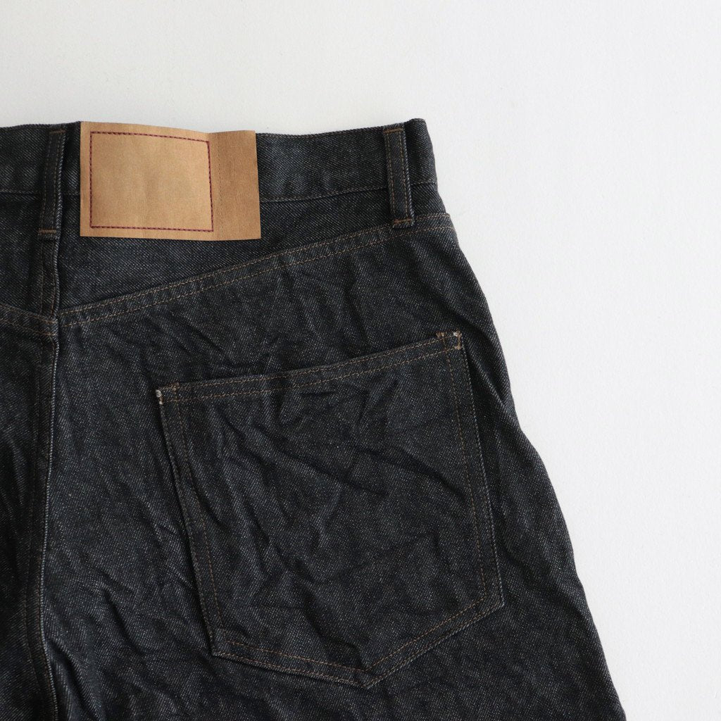 13.5OZ SELVAGE DENIM PANTS WIDE #BLACK [BROOTS23F7]
