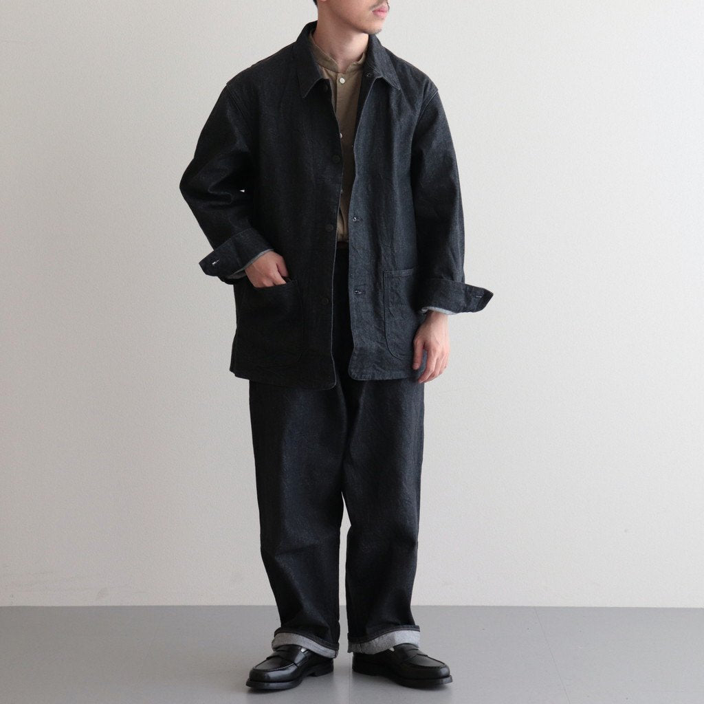 13.5OZ SELVAGE DENIM COVERALL #BLACK [BROOTS23F5]