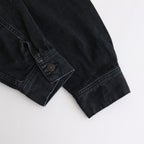COLLARLESS DENIM JACKET #FADEBLACK [BHSW23F4]