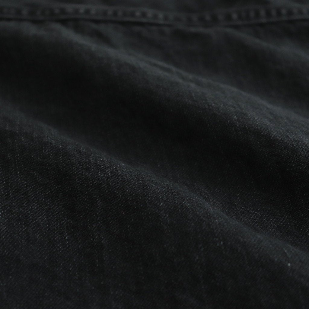 COLLARLESS DENIM JACKET #FADEBLACK [BHSW23F4]