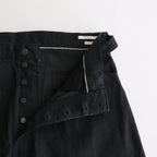 12.9OZ SELVAGE DENIM GI-BELT PANTS #BLACK SOLID [BHS23F004]