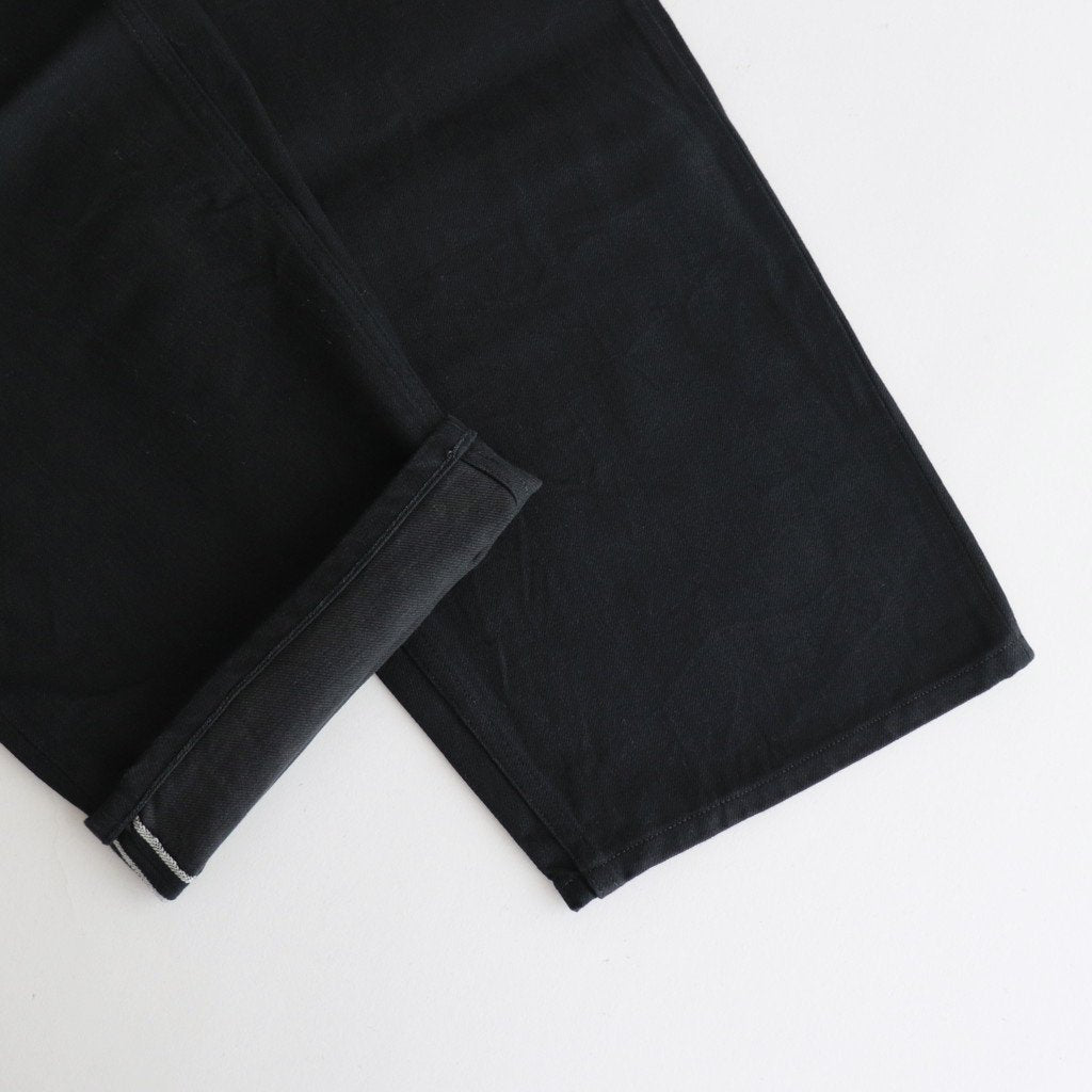 12.9OZ SELVAGE DENIM GI-BELT PANTS #BLACK SOLID [BHS23F004]