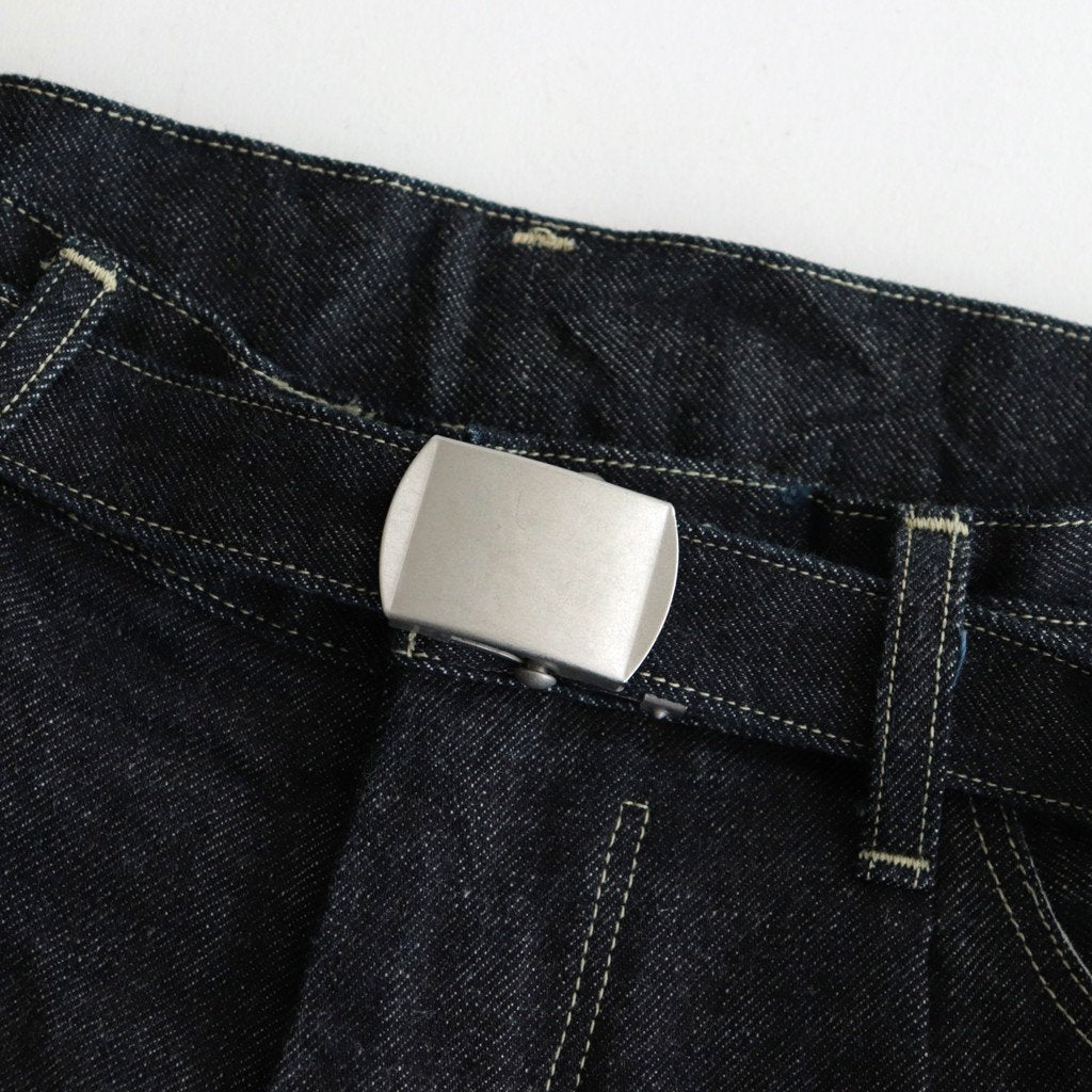 12.9OZ SELVAGE DENIM GI-BELT PANTS #INDIGO [BHS23F004] _ blurhms