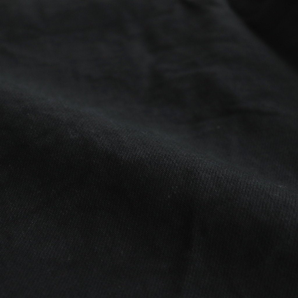 12.9OZ DENIM STAND COLLAR JACKET #BLACK SOLID [BHS23F005]