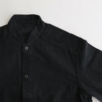 12.9OZ DENIM STAND COLLAR JACKET #BLACK SOLID [BHS23F005]