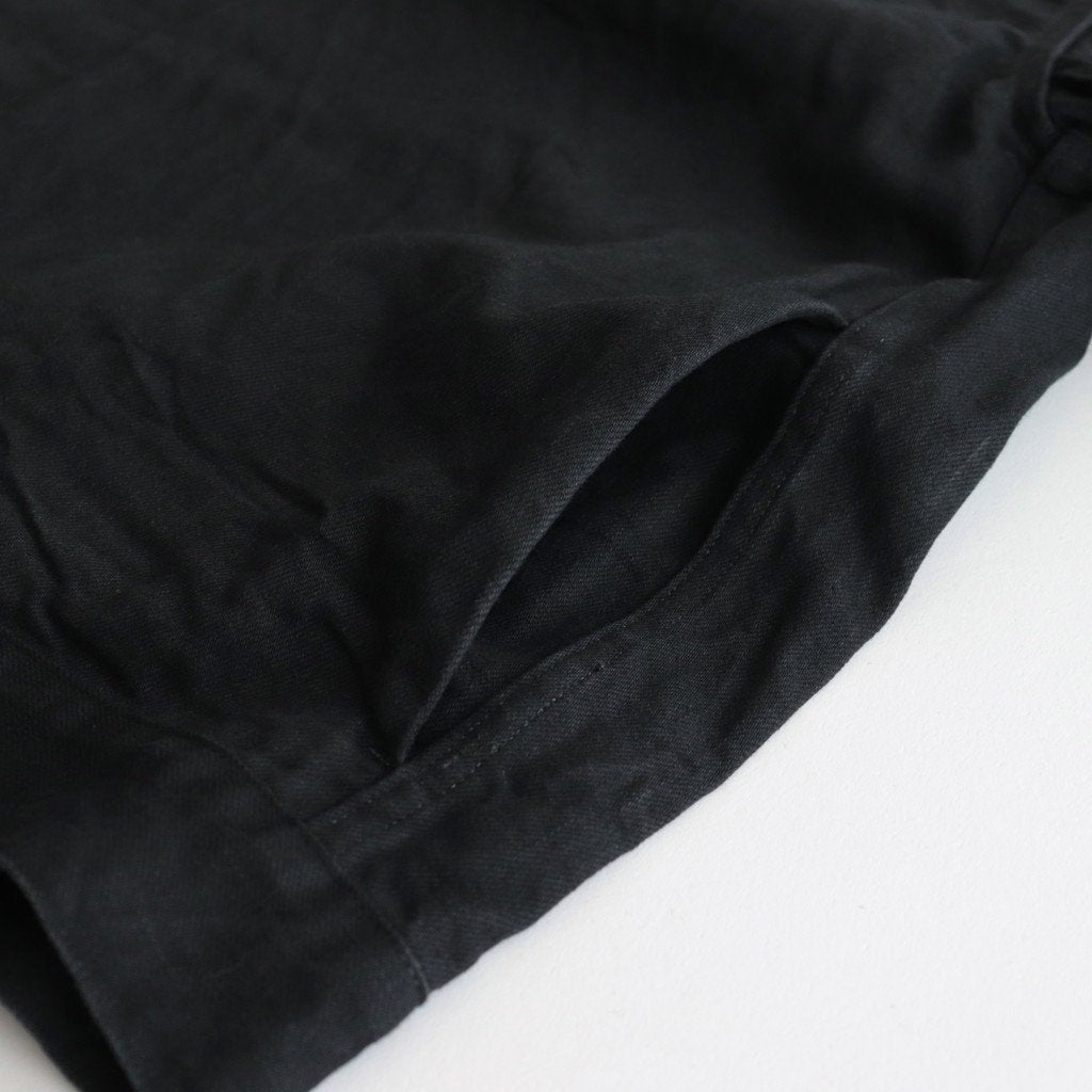 12.9OZ DENIM STAND COLLAR JACKET #BLACK SOLID [BHS23F005]