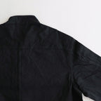 12.9OZ DENIM STAND COLLAR JACKET #BLACK SOLID [BHS23F005]