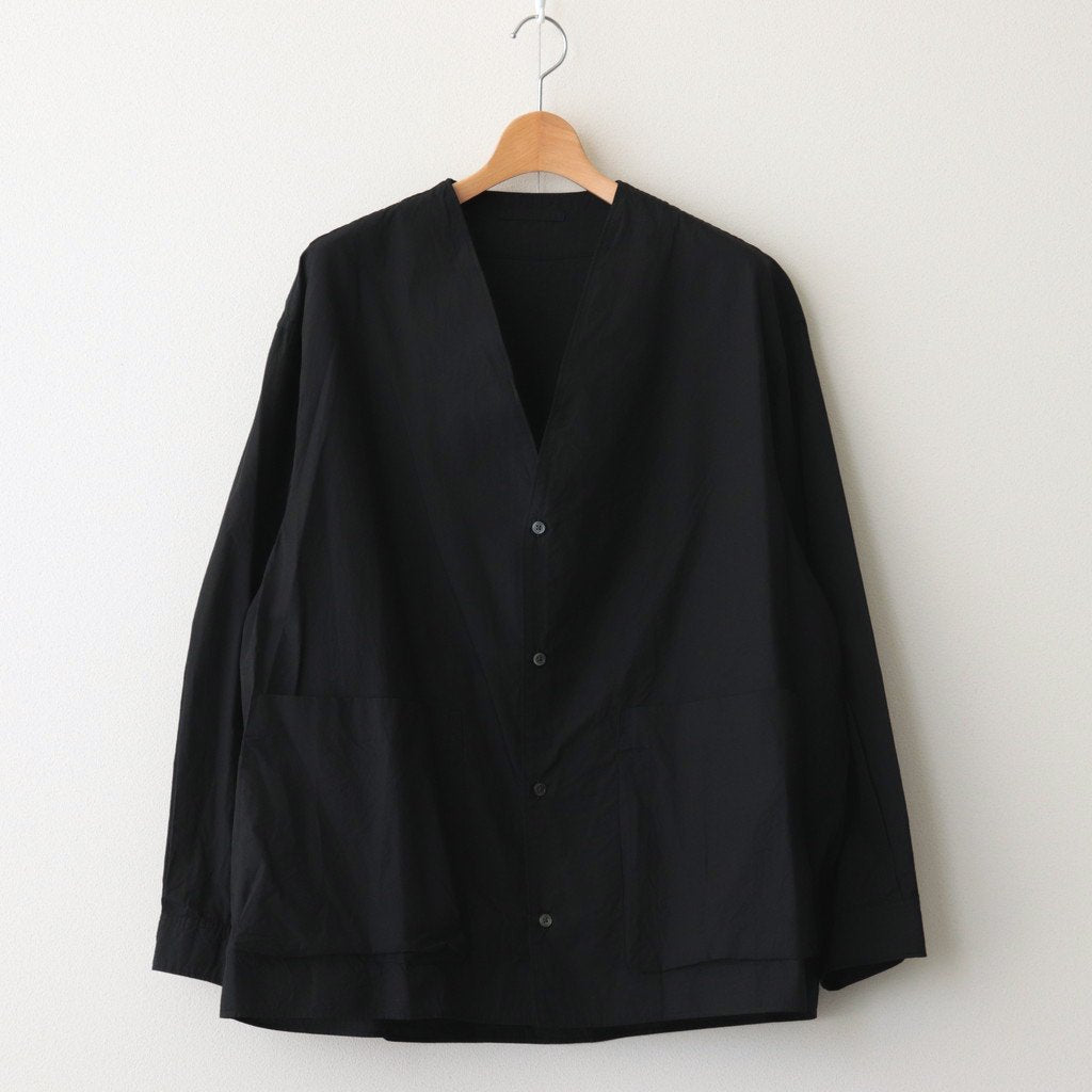 CHAMBRAY CARDIGAN SHIRT #BLACK [BHS23F020]