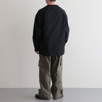 CHAMBRAY CARDIGAN SHIRT #BLACK [BHS23F020]