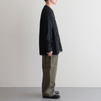 CHAMBRAY CARDIGAN SHIRT #BLACK [BHS23F020]